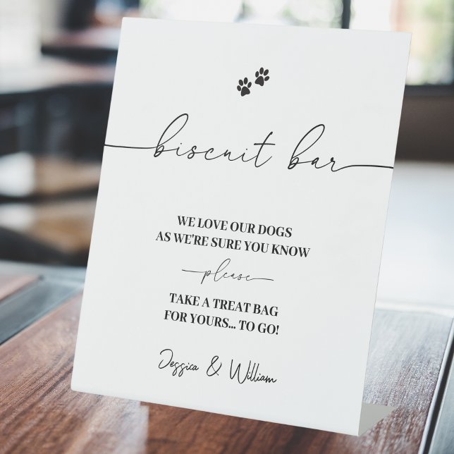 Biscuit Bar Sign | Dog Treat Wedding Favors Sign (Creator Uploaded)