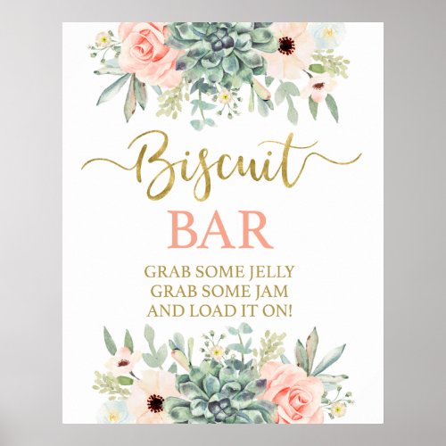 Biscuit Bar succulents sign