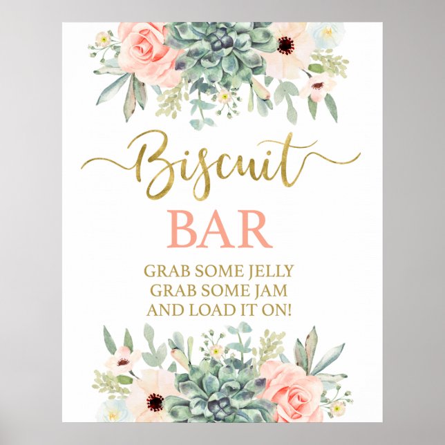 Biscuit Bar succulents sign (Front)