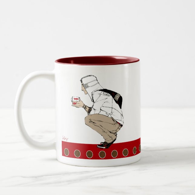 Biscuit Bondings Two-Tone Coffee Mug (Left)