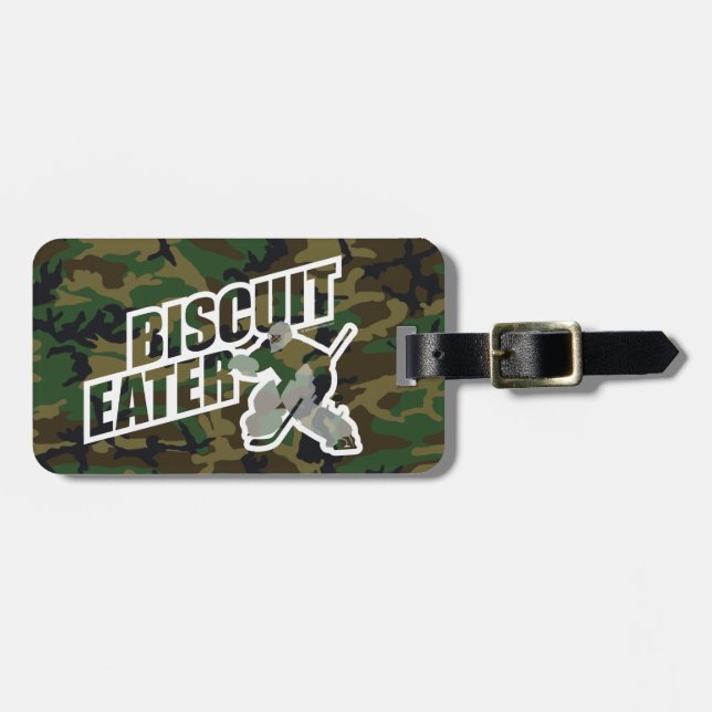 Biscuit Eater (Hockey Goalie) Luggage Tag (Front Horizontal)