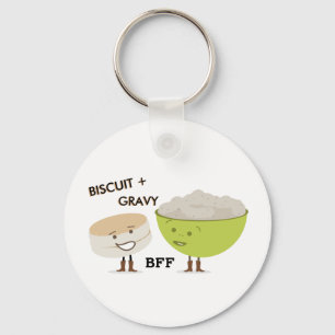 Biscuit & Gravy Best Friends Funny Keychain