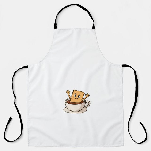 Biscuit in Trouble Inside a Coffee Cup Apron (Front)
