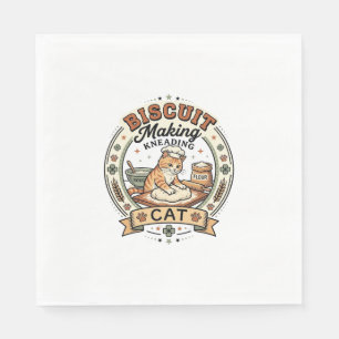 Biscuit Making Kneading Cat Biscuit Making Kneadin Napkins