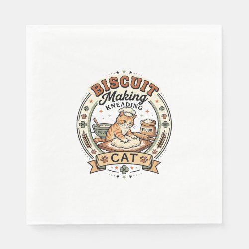 Biscuit Making Kneading Cat Biscuit Making Kneadin Napkins