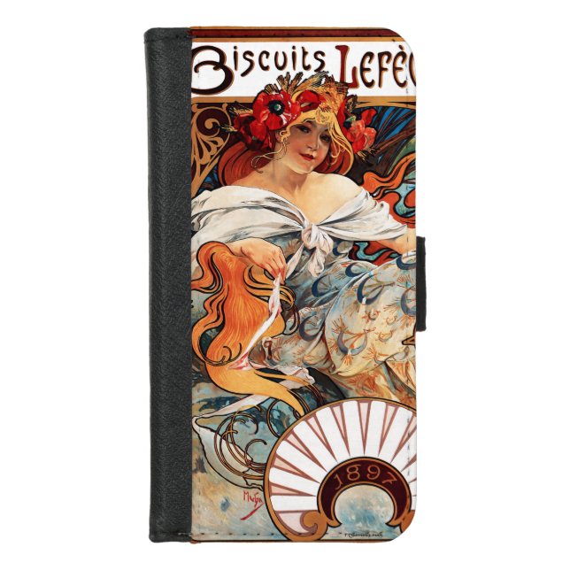 Biscuit, Mucha iPhone Wallet Case (Front)