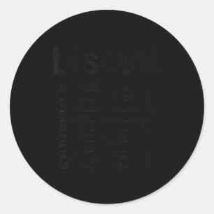 Biscuit Nutrition Facts Funny Thanksgiving Christm Classic Round Sticker