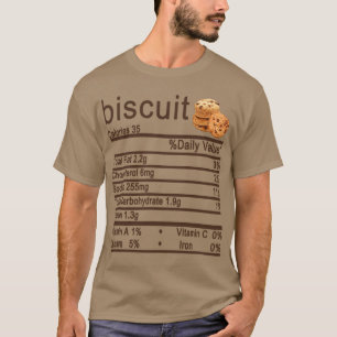biscuit Nutrition Facts Funny Thanksgiving T-Shirt