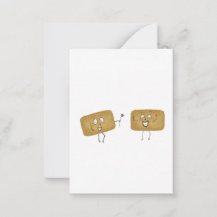 Biscuit themed, cute cookies note card