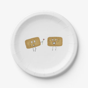Biscuit themed, cute cookies paper plates