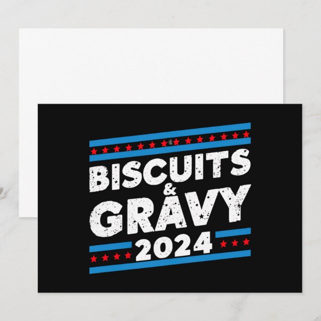 Biscuits and Gravy 2024 Presidential Election Invitation (Front/Back)
