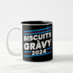 Biscuits and Gravy 2024 Presidential Election Two-Tone Coffee Mug