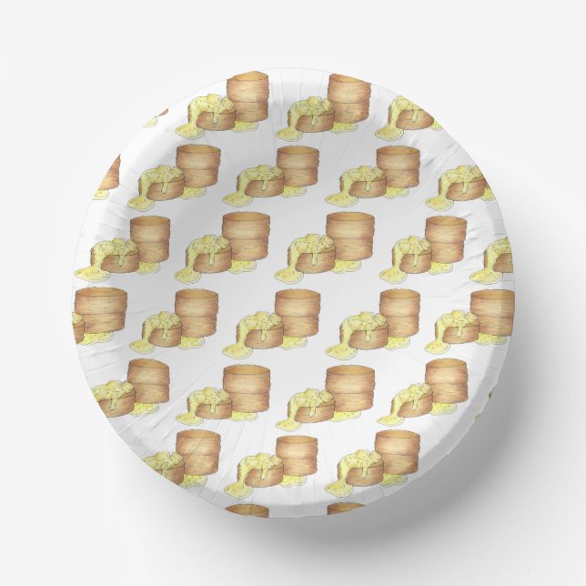 Biscuits and Gravy Southern Food Cooking Cuisine Paper Bowls (Front)