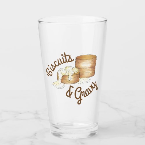 Biscuits and Gravy Southern Soul Food Cuisine Glass