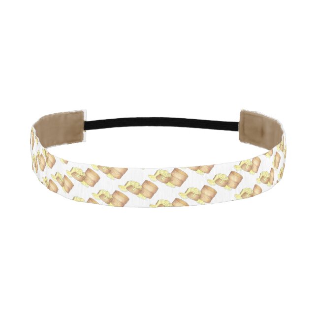 Biscuits and Sausage Gravy Southern Breakfast Food Athletic Headband (Front)