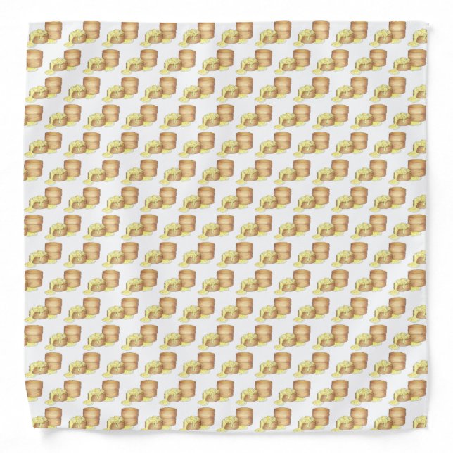 Biscuits and Sausage Gravy Southern Breakfast Food Bandana (Front)