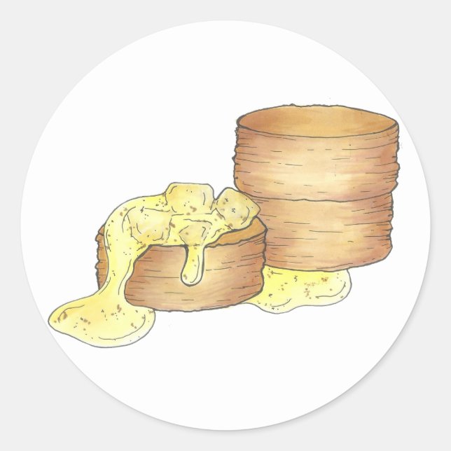 Biscuits and Sausage Gravy Southern Breakfast Food Classic Round Sticker (Front)