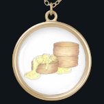 Biscuits and Sausage Gravy Southern Breakfast Food Gold Plated Necklace<br><div class="desc">Design features an original marker illustration of a classic southern breakfast dish: biscuits and sausage gravy! This biscuits and gravy foodie illustration is also available on other products. Don't see what you're looking for? Need help with customization? Contact Rebecca to have something designed just for you.</div>
