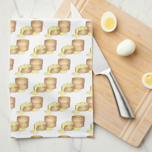 Biscuits and Sausage Gravy Southern Breakfast Food Kitchen Towel (Quarter Fold)