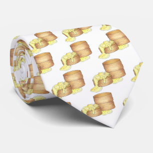 Biscuits and Sausage Gravy Southern Breakfast Food Neck Tie
