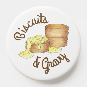 Biscuits and Sausage Gravy Southern Breakfast Food PopSocket