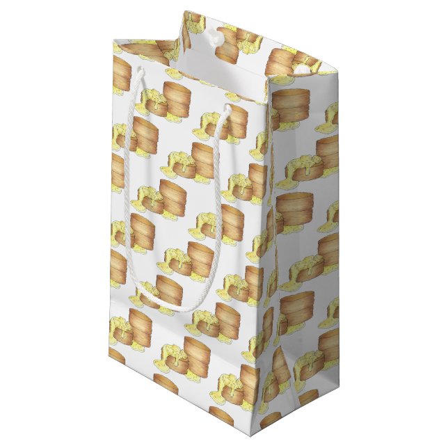 Biscuits and Sausage Gravy Southern Breakfast Food Small Gift Bag (Front Angled)