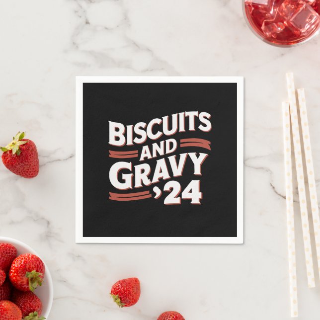 Biscuits Gravy 2024 Presidential Election Food  Napkins (Insitu)