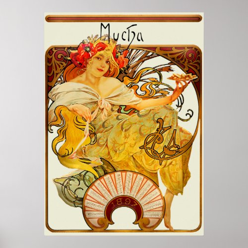 Biscuits Lefeure Utile Biscuits by Alphonse Mucha Poster