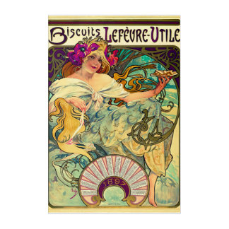 Biscuits Lefevre-Utile by Alphonse Mucha (1896) Acrylic Print