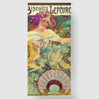 Biscuits Lefevre-Utile by Alphonse Mucha (1896) Blackout Curtains