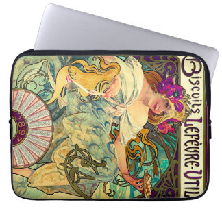 Biscuits Lefevre-Utile by Alphonse Mucha (1896) Laptop Sleeve