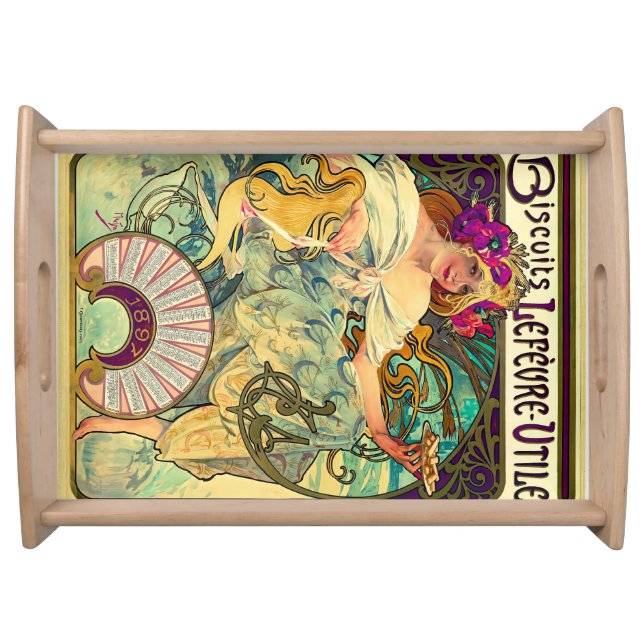 Biscuits Lefevre-Utile by Alphonse Mucha (1896) Serving Tray (Front)