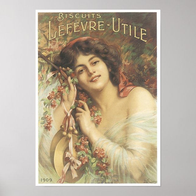 Biscuits Lefevre Utile Vintage Ad 2 Poster (Front)
