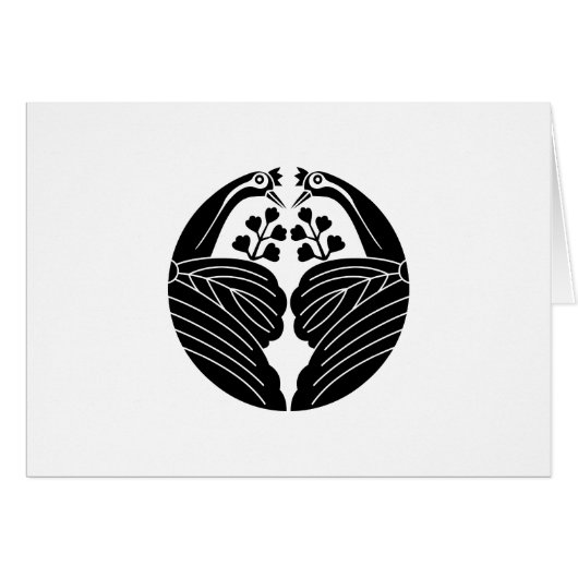 Bisected crane-shaped paulownias (Front Horizontal)