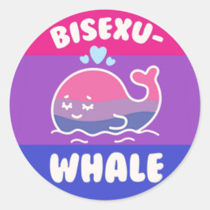 Bisexu-whale Classic Round Sticker