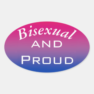 Bisexual and Proud Oval Sticker