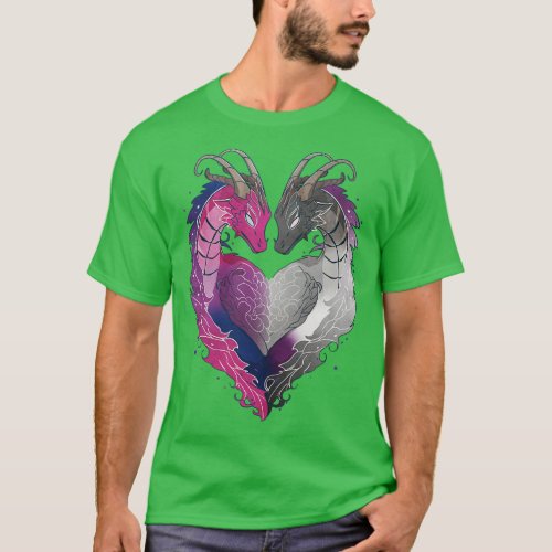 Bisexual Asexual Dragons LGBT Pride Flag T_Shirt