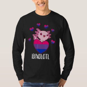 Bisexual Axolotl Heart Bisexuality Bi Bisexual Fla T-Shirt