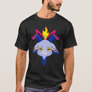 Bisexual Baphomet Satan Goat Head Lgbt Bi Pride Mo T-Shirt