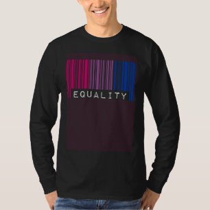 Bisexual Barcode Pride Equality Queer Aesthetic LG T-Shirt