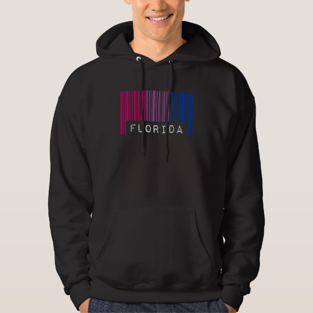 Bisexual Barcode Pride Florida Queer Aesthetic LGB Hoodie (Front)