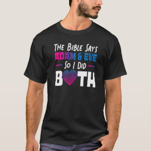 Bisexual Bi Pride Flag Bible The Bible Says Adam & T-Shirt