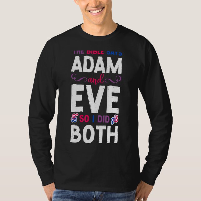 Bisexual Bi Pride Flag Bible The Bible Says Adam & T-Shirt (Front)