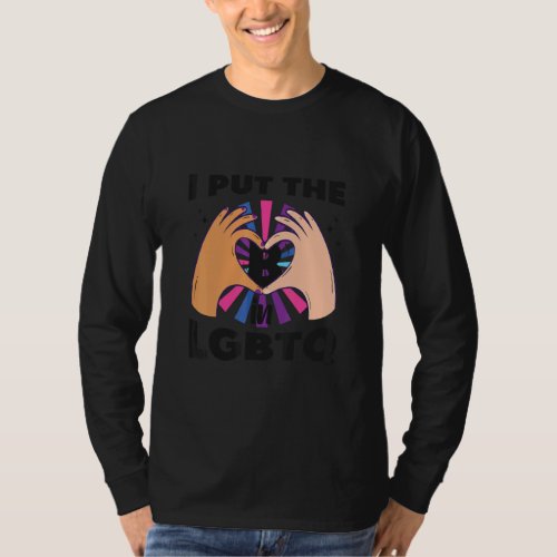 Bisexual Bi Pride Flag I Put The B In Lgbtq  T_Shirt