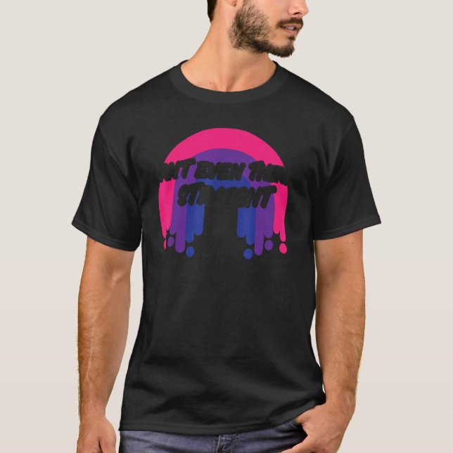 Bisexual Bi Pride Flag Rainbow Can't Even Think St T-Shirt (Front)