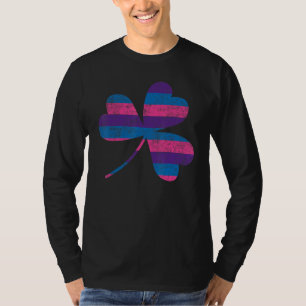 Bisexual Bi Pride Flag Shamrock St Patricks Day T-Shirt