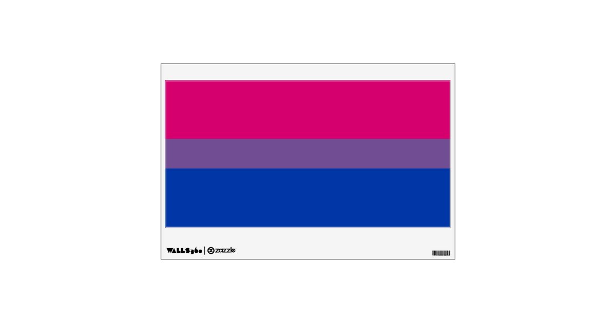 Bisexual Bi Pride Flag Wall Decal | Zazzle