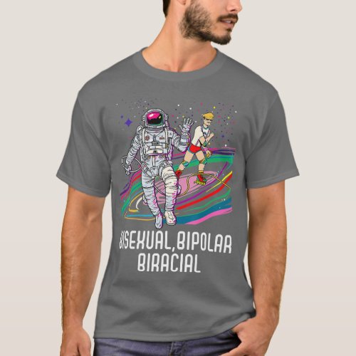 Bisexual Bipolar Biracial Rainbow Pride Bisexualit T_Shirt