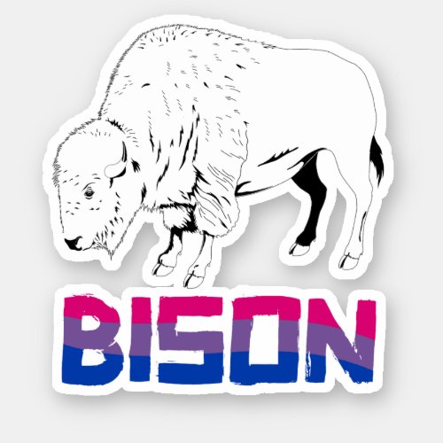 Bisexual Bison Sticker
