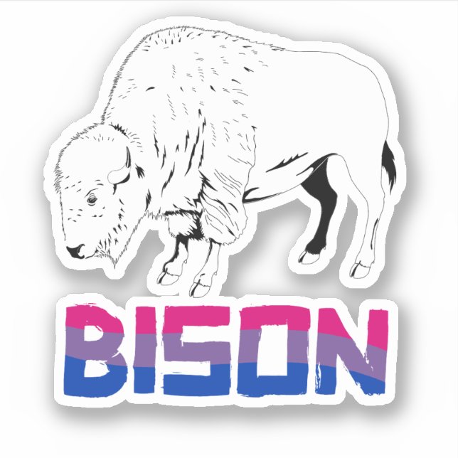 Bisexual Bison Sticker (Front)